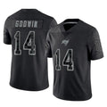 Jdoa TB.Buccaneers #14 Chris Godwin Jr. Player Black Reflective Limited Home Game Stitched Jerseys