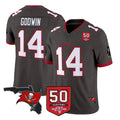 Jdoa TB.Buccaneers #14 Chris Godwin Jr. Player Pewter Limited 2026 Season Vapor F.U.S.E. Home Game Stitched Jerseys
