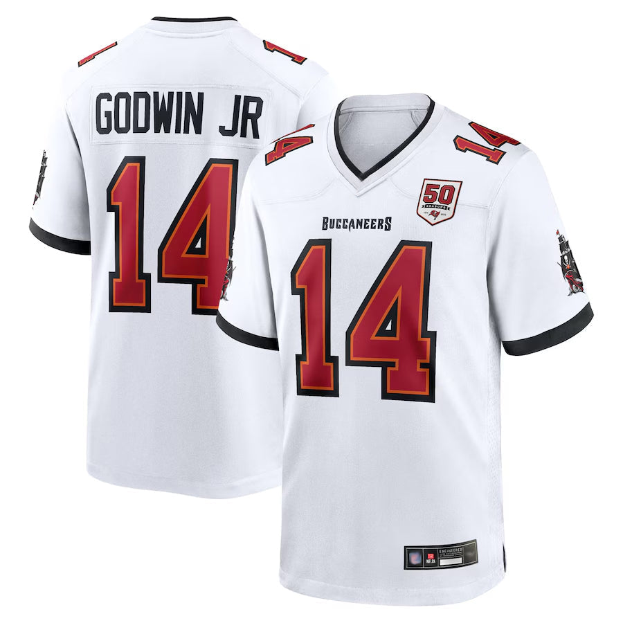 Jdoa TB.Buccaneers #14 Chris Godwin Jr. Player White 50th Anniversary Game Stitched Jerseys