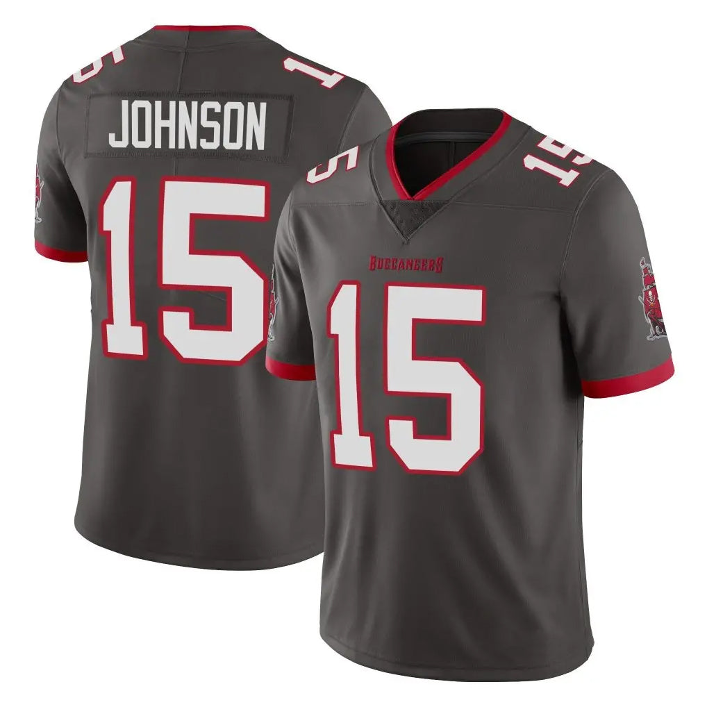 Jdoa TB.Buccaneers #15 Tez Johnson Player Pewter Limited Alternate Vapor Home Game Stitched Jerseys