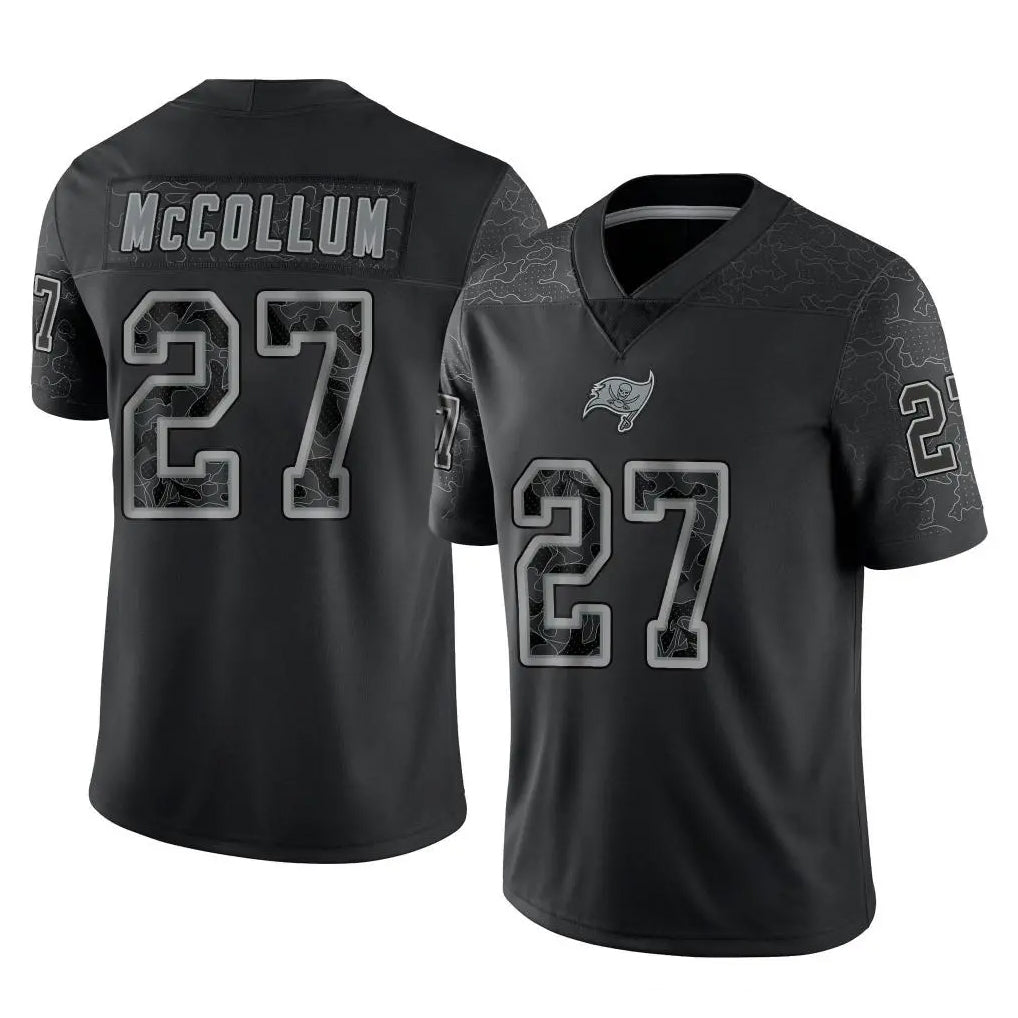 Jdoa TB.Buccaneers #27 Zyon McCollum Player Black Reflective Limited Home Game Stitched Jerseys
