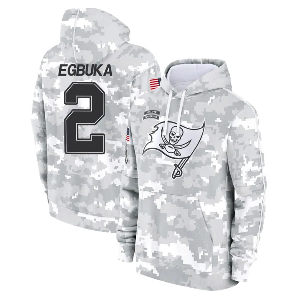 Jdoa TB.Buccaneers #2 Emeka Egbuka Player Arctic Camo Limited Salute to Service Pullover Hoodies Game Stitched Jerseys