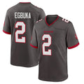 Jdoa TB.Buccaneers #2 Emeka Egbuka Player Pewter Alternate Home Game Stitched Jerseys