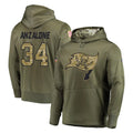Jdoa TB.Buccaneers #34 Alex Anzalone Player Olive Salute to Service Pullover Hoodie Home Game Stitched Jerseys