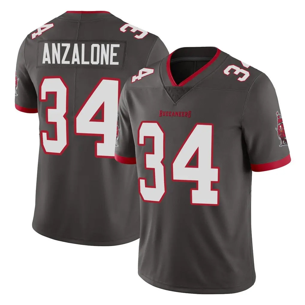 Jdoa TB.Buccaneers #34 Alex Anzalone Player Pewter Limited Alternate Vapor Home Game Stitched Jerseys