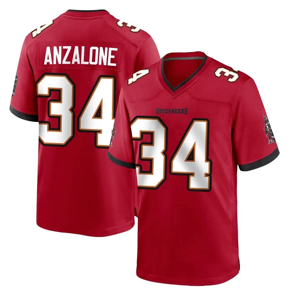 Jdoa TB.Buccaneers #34 Alex Anzalone Player Red Home Game Stitched Jerseys