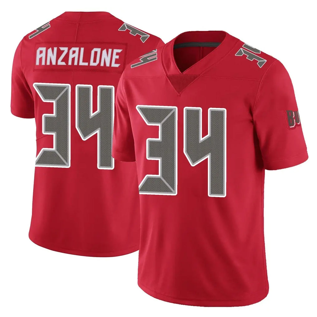 Jdoa TB.Buccaneers #34 Alex Anzalone Player Red Limited Color Rush Home Game Stitched Jerseys