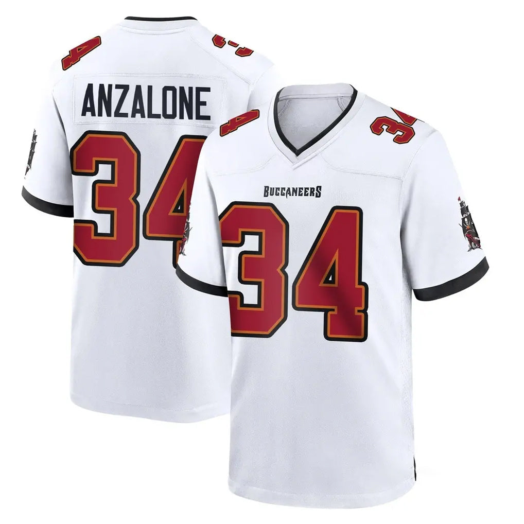 Jdoa TB.Buccaneers #34 Alex Anzalone Player White Home Game Stitched Jerseys