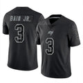 Jdoa TB.Buccaneers #3 Rueben Bain Jr. Player Black Reflective Limited Home Game Stitched Jerseys