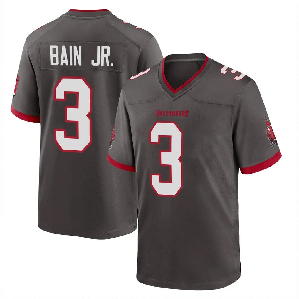 Jdoa TB.Buccaneers #3 Rueben Bain Jr. Player Pewter Alternate Home Game Stitched Jerseys