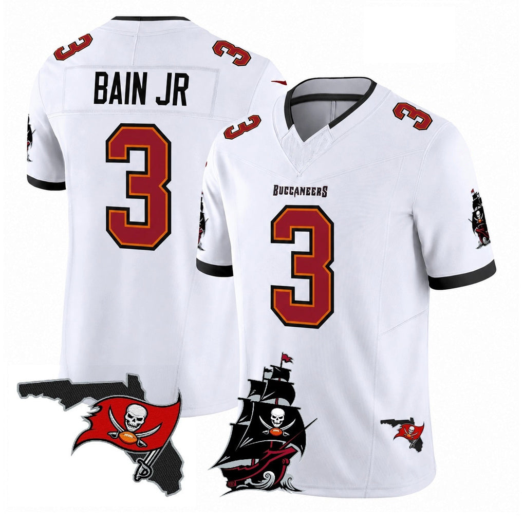 Jdoa TB.Buccaneers #3 Rueben Bain Jr. Player White Limited 2026 Season Vapor F.U.S.E. Home Game Stitched Jerseys
