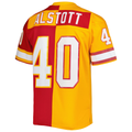 Jdoa TB.Buccaneers #40 Mike Alstott Mitchell & Ness OrangeRed 1996 Split Legacy Replica Stitched Puhic Jersey