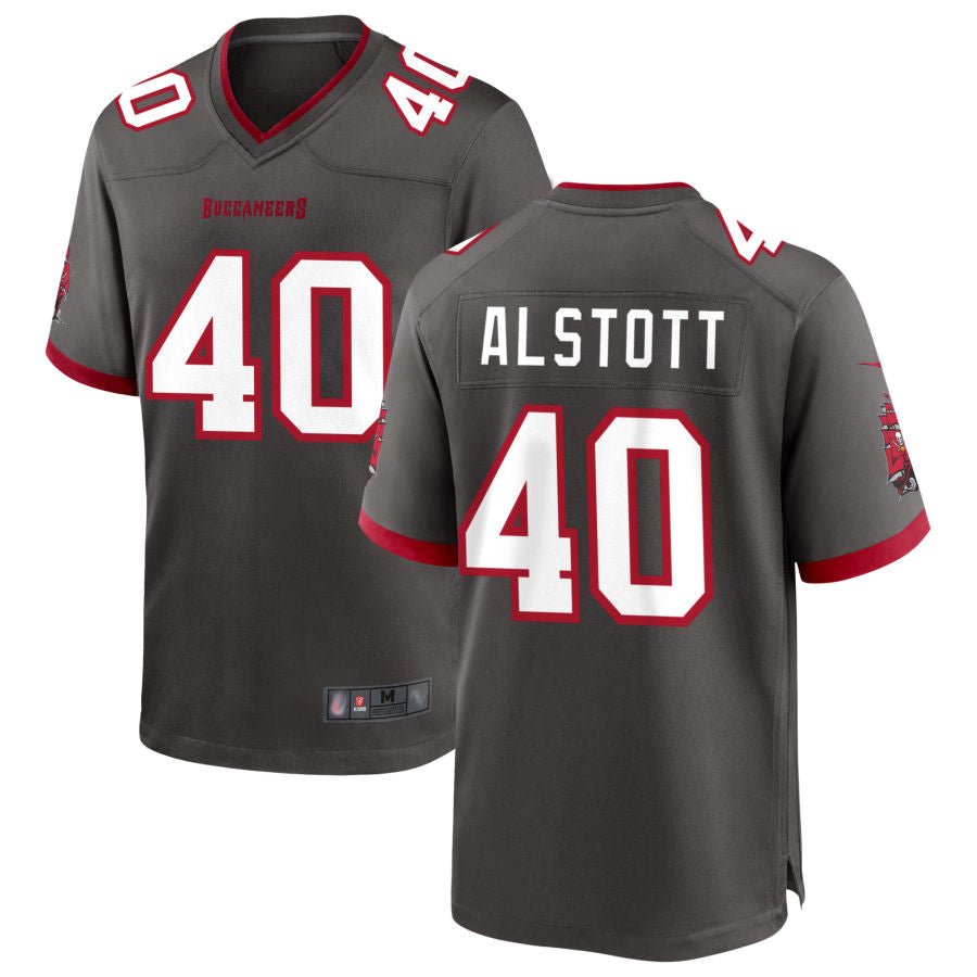 Jdoa TB.Buccaneers #40 Mike Alstott Player Pewter Game Stitched Jerseys