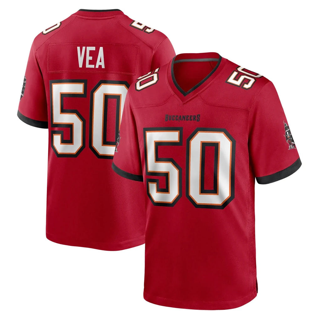 Jdoa TB.Buccaneers #50 Vita Vea Player Red Home Game Stitched Jerseys