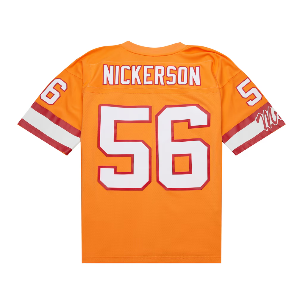 Jdoa TB.Buccaneers #56 Hardy Nickerson Mitchell & Ness Orange 1993 Legacy Replica Stitched Puhic Jersey