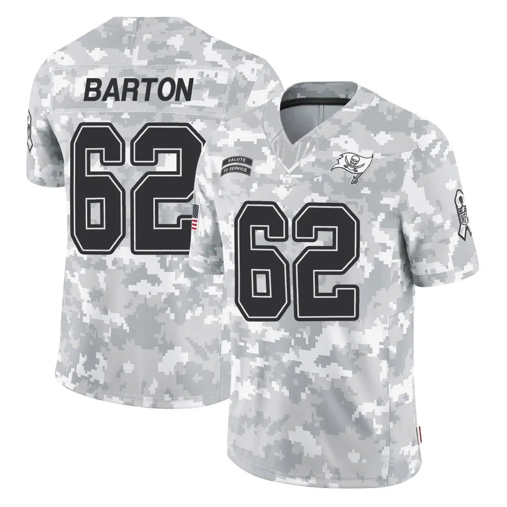 Jdoa TB.Buccaneers #62 Graham Barton Player Arctic Camo Limited Salute To Service Home Game Stitched Jerseys