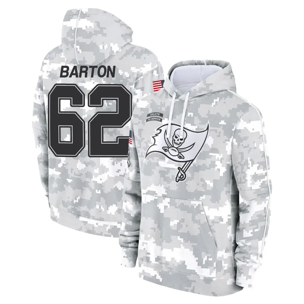 Jdoa TB.Buccaneers #62 Graham Barton Player Arctic Camo Limited Salute to Service Pullover Hoodies Game Stitched Jerseys