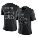 Jdoa TB.Buccaneers #62 Graham Barton Player Black Reflective Limited Home Game Stitched Jerseys