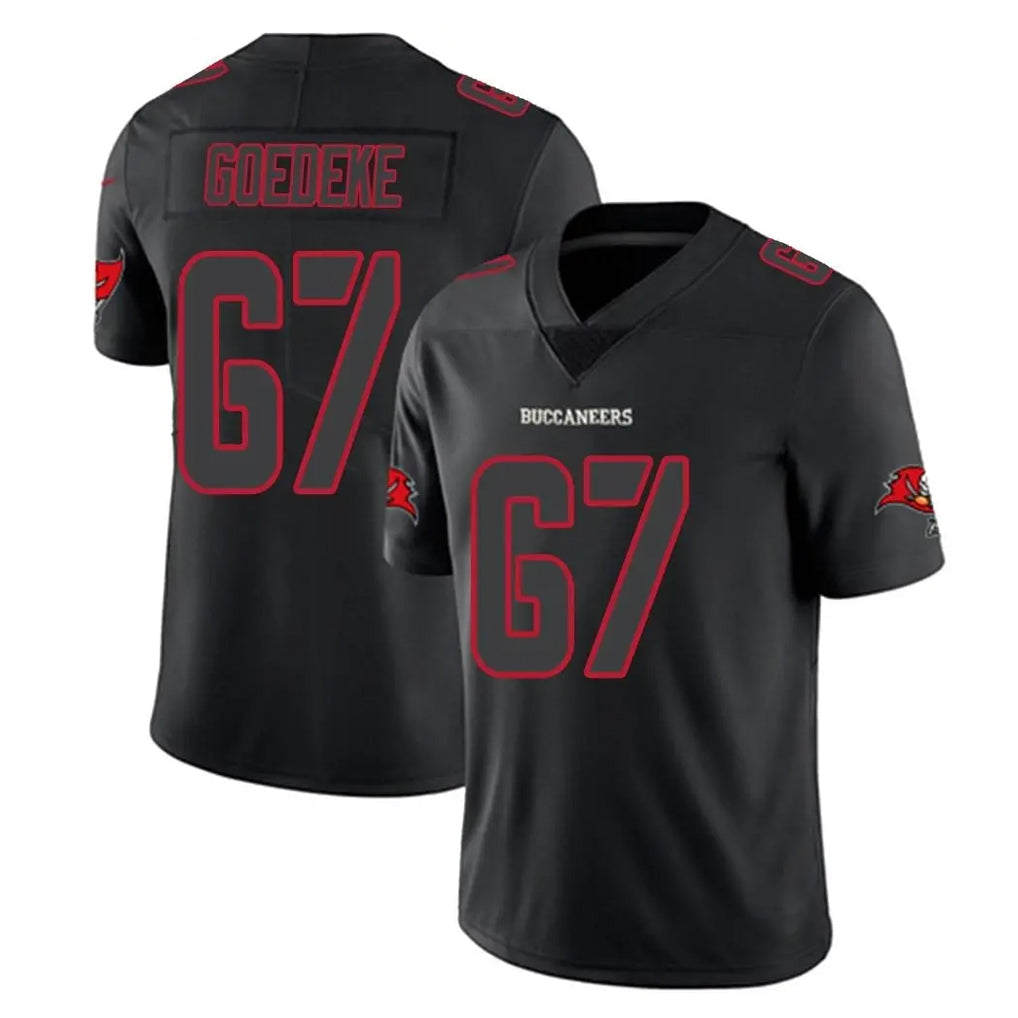 Jdoa TB.Buccaneers #67 Luke Goedeke Player Black Impact Limited Home Game Stitched Jerseys