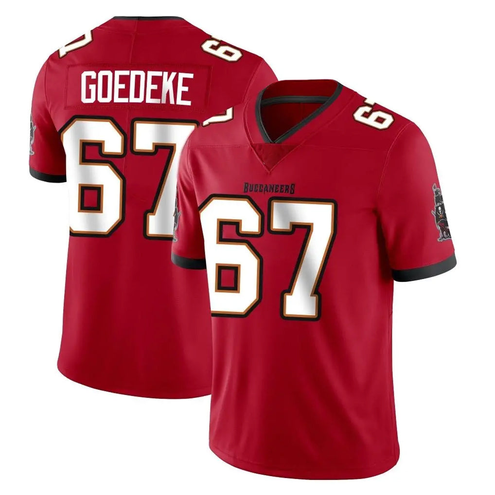 Jdoa TB.Buccaneers #67 Luke Goedeke Player Red Limited Vapor Home Game Stitched Jerseys