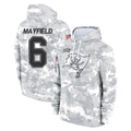 Jdoa TB.Buccaneers #6 Baker Mayfield Player Arctic Camo Limited Salute to Service Pullover Hoodies Game Stitched Jerseys