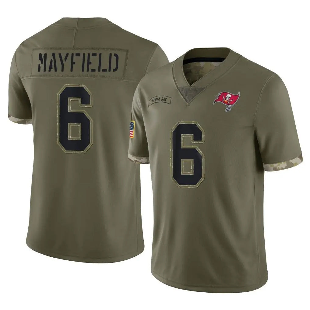 Jdoa TB.Buccaneers #6 Baker Mayfield Player Olive Salute To Service Stitched Jerseys