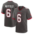 Jdoa TB.Buccaneers #6 Baker Mayfield Player Pewter Alternate Home Game Stitched Jerseys