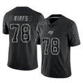 Jdoa TB.Buccaneers #78 Tristan Wirfs Player Black Reflective Limited Home Game Stitched Jerseys
