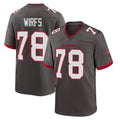 Jdoa TB.Buccaneers #78 Tristan Wirfs Player Pewter Alternate Home Game Stitched Jerseys