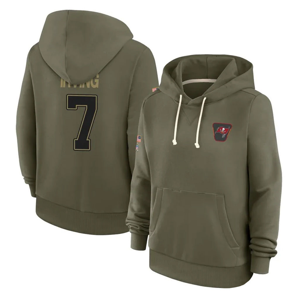 Jdoa TB.Buccaneers #7 Bucky Irving Player Olive Salute To Service Hoodies Stitched Jerseys