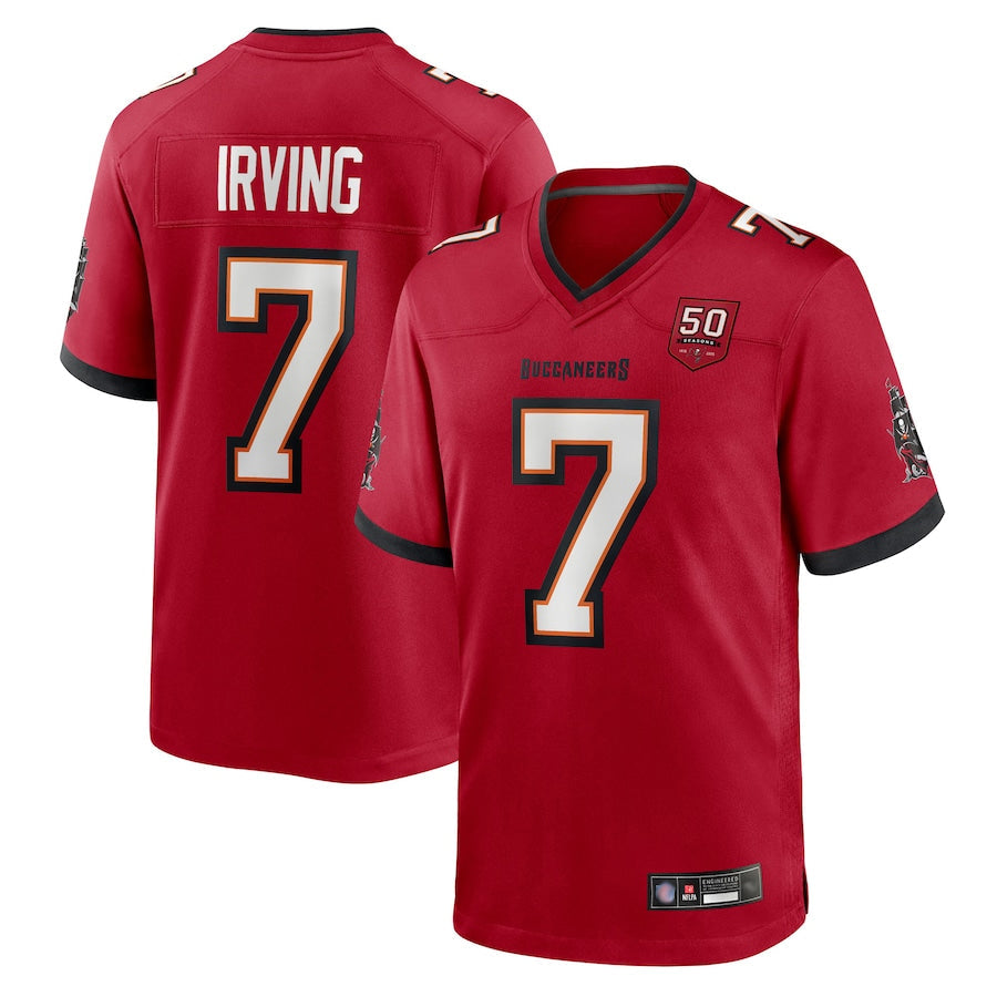 Jdoa TB.Buccaneers #7 Bucky Irving Player Red 50th Anniversary Game Stitched Jerseys