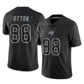 Jdoa TB.Buccaneers #88 Cade Otton Player Black Reflective Limited Home Game Stitched Jerseys