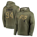 Jdoa TB.Buccaneers #94 Calijah Kancey Player Olive Salute to Service Pullover Hoodie Home Game Stitched Jerseys