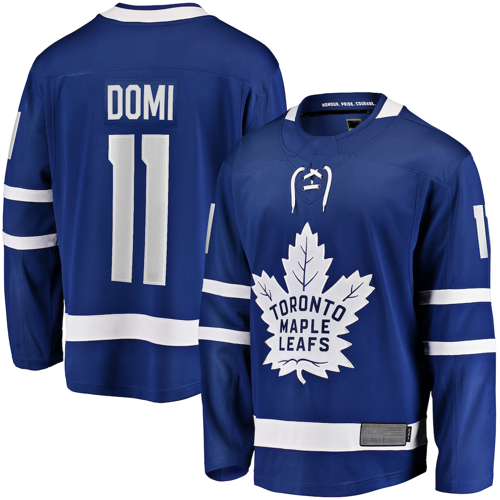 Jdoa T.Maple Leafs #11 Max Domi Blue Home Breakaway Jerseys