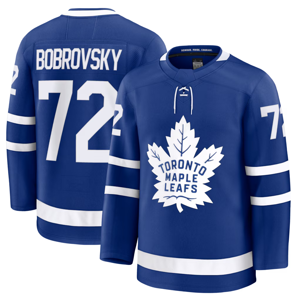 Jdoa T.Maple Leafs #72 Sergei Bobrovsky Blue Home Premium Jerseys