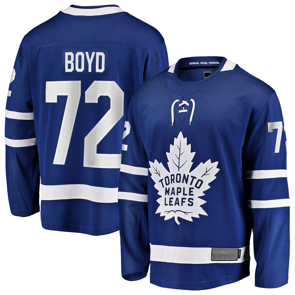 Jdoa T.Maple Leafs #72 Travis Boyd Blue Home Breakaway Jerseys