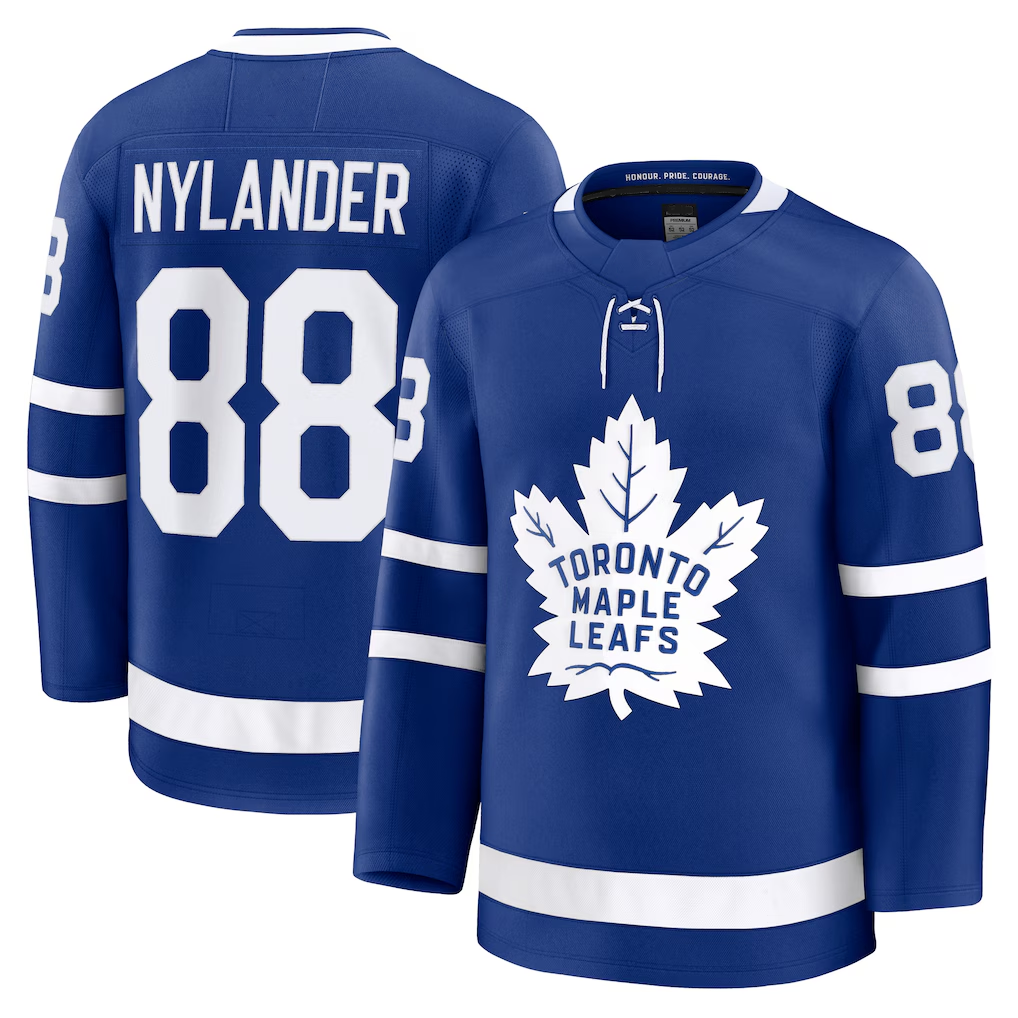 Jdoa T.Maple Leafs #88 William Nylander Blue Home Premium Jerseys