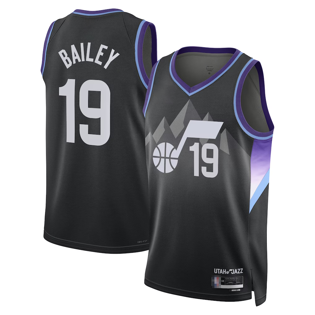 Jdoa U.Jazz #19 Ace Bailey Black Swingman Player Jerseys - Statement Edition