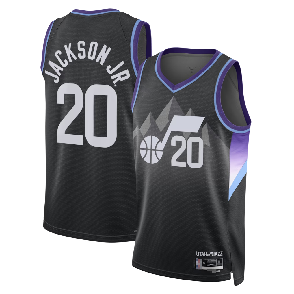 Jdoa U.Jazz #20 Jaren Jackson Jr. Black Swingman Jerseys - Statement Edition