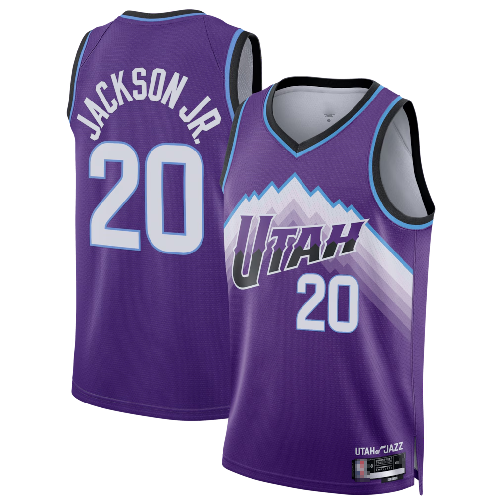 Jdoa U.Jazz #20 Jaren Jackson Jr. Purple Swingman Jerseys- Icon Edition