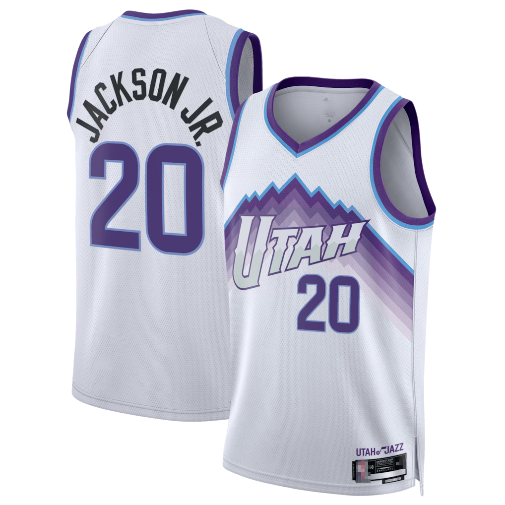 Jdoa U.Jazz #20 Jaren Jackson Jr. White Swingman Jerseys - Association Edition