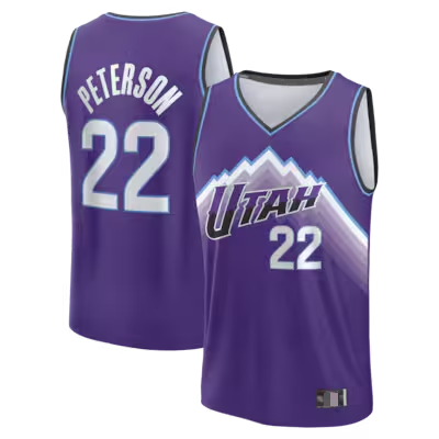 Jdoa U.Jazz #22 Darryn Peterson Fanatics Purple 2026 Draft First Round Pick Fast Break Jerseys - Icon Edition