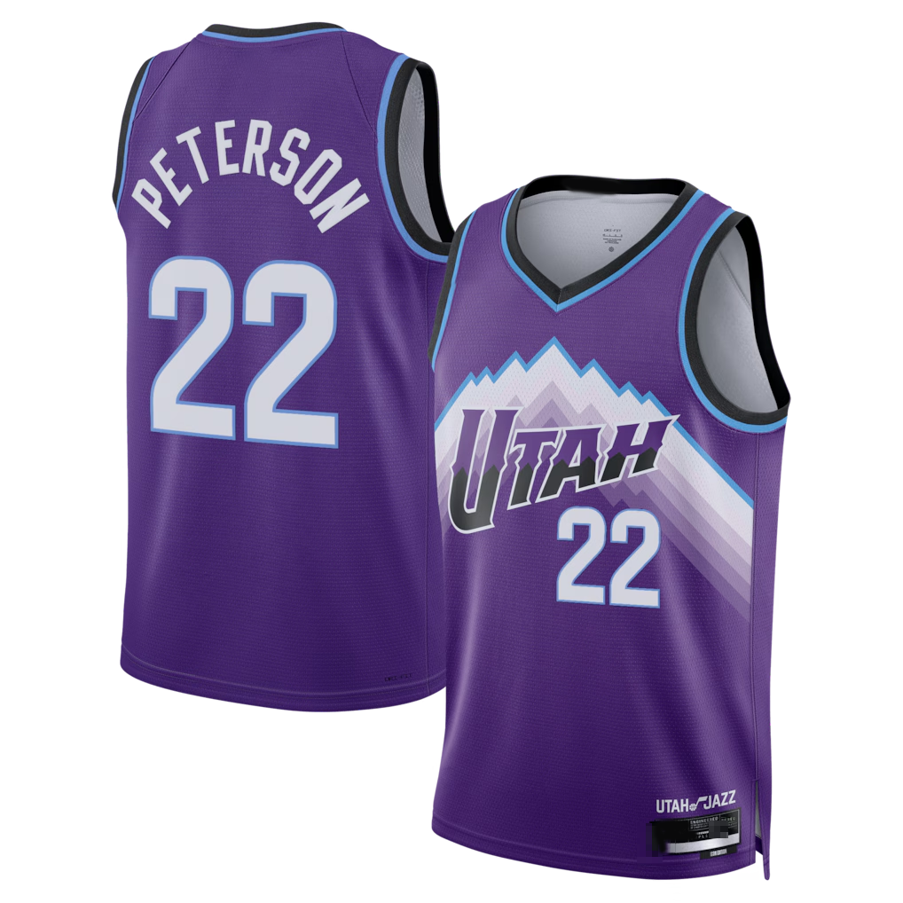 Jdoa U.Jazz #22 Darryn Peterson Purple 2026 Draft Swingman Jerseys - Icon Edition