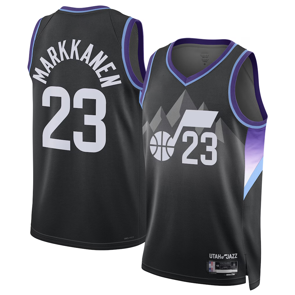 Jdoa U.Jazz #23 Lauri Markkanen Black 2024-2025 Swingman Jerseys - Statement Edition