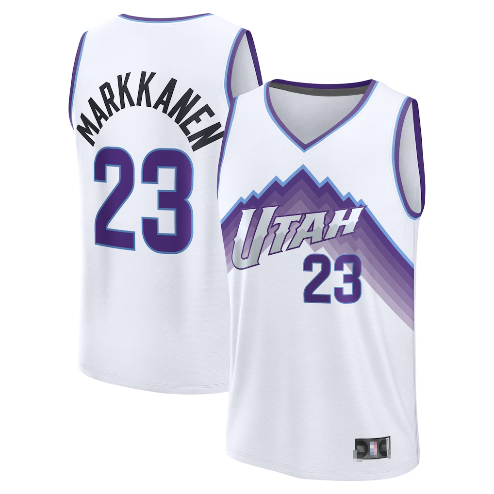 Jdoa U.Jazz #23 Lauri Markkanen Fanatics White Fast Break Replica Player Jerseys - Association Edition