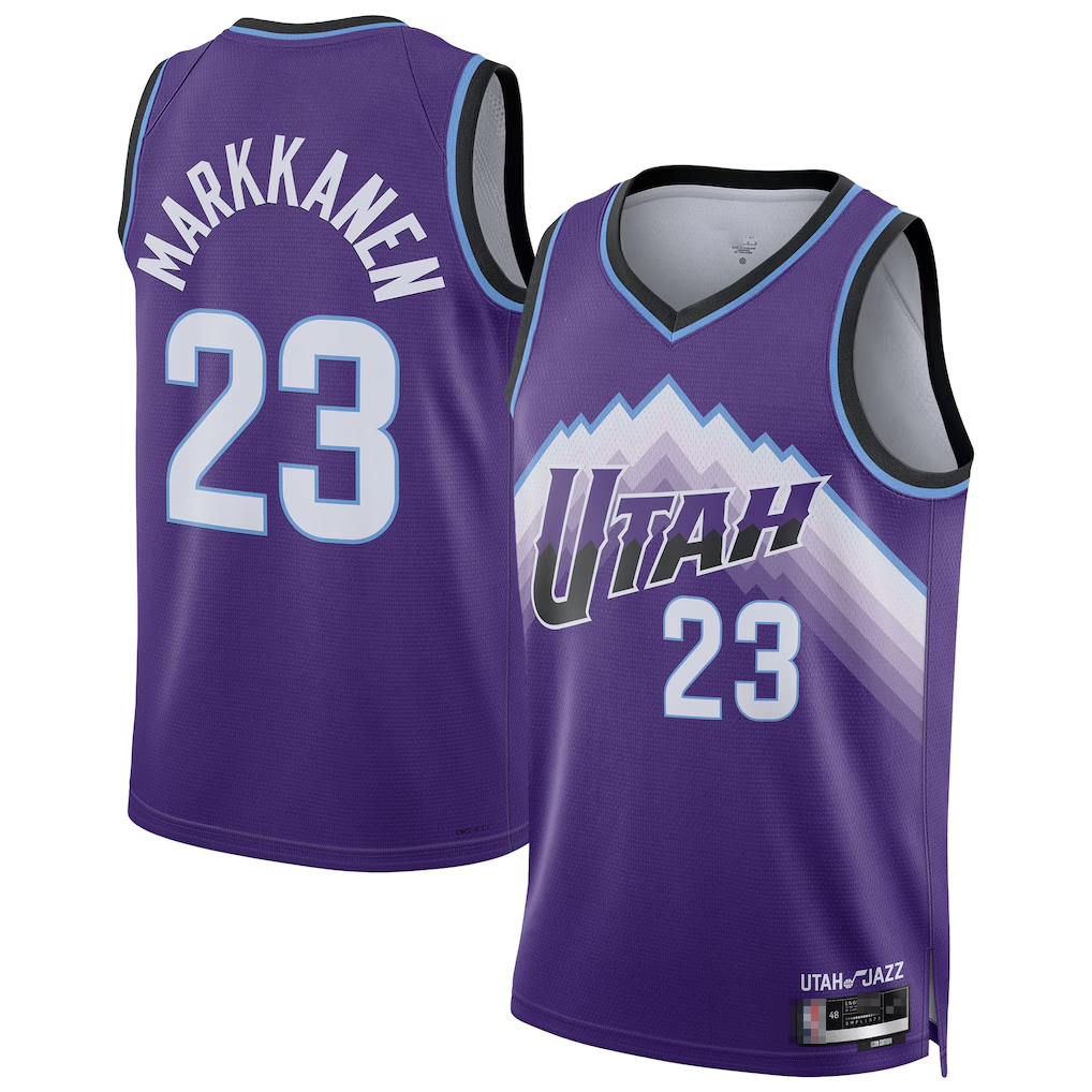 Jdoa U.Jazz #23 Lauri Markkanen Purple Swingman Jerseys - Icon Edition
