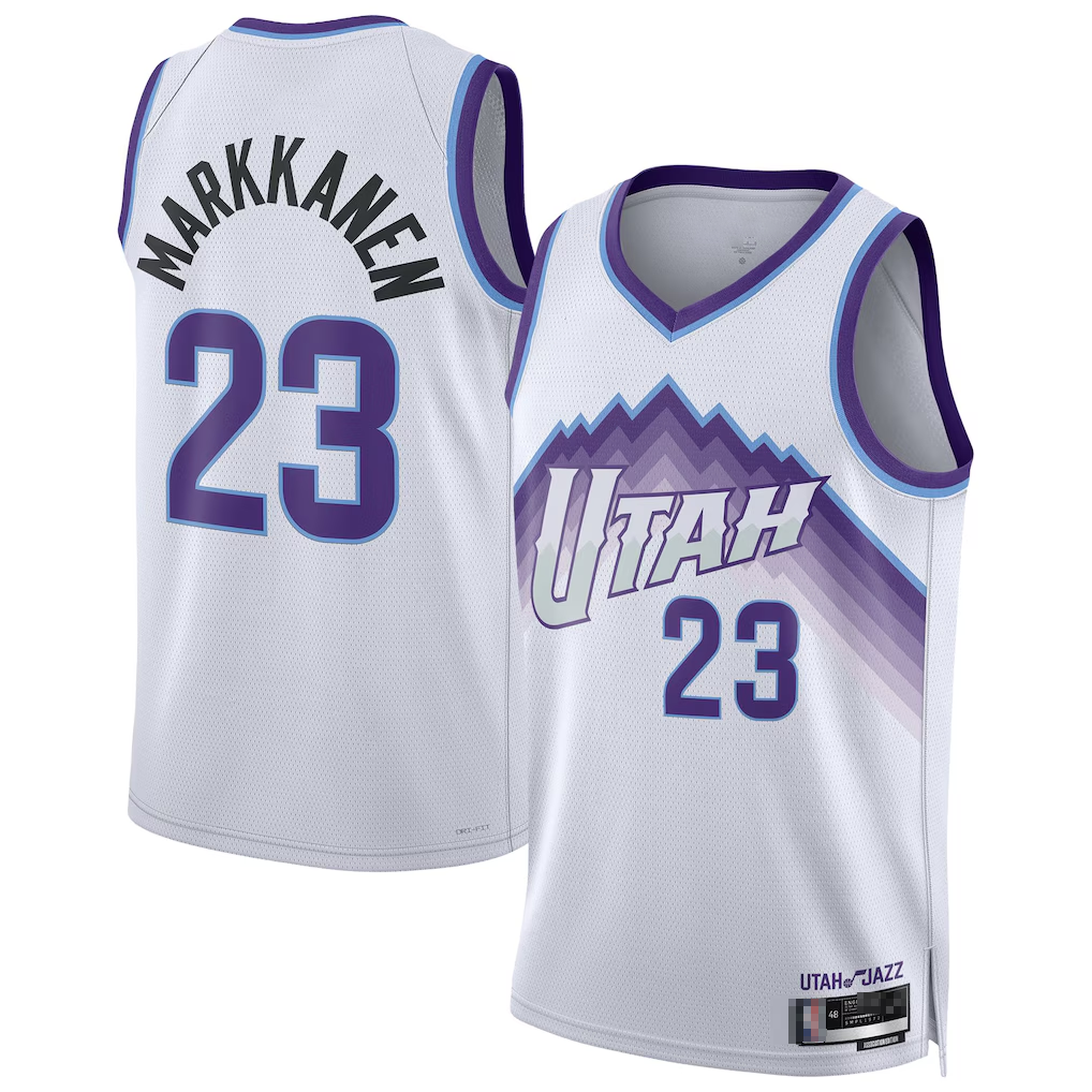 Jdoa U.Jazz #23 Lauri Markkanen White Swingman Jerseys - Association Edition