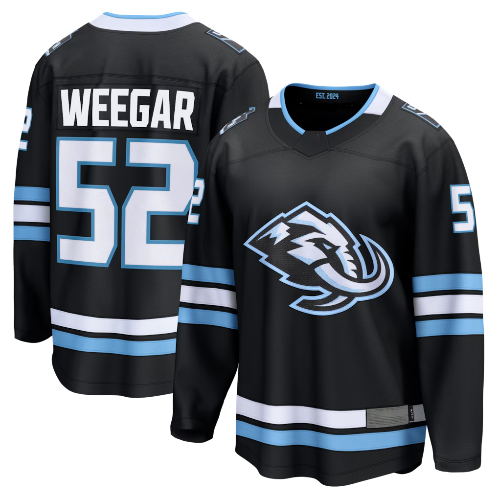 Jdoa U.Mammoth #52 MacKenzie Weegar Black Home Breakaway Jerseys