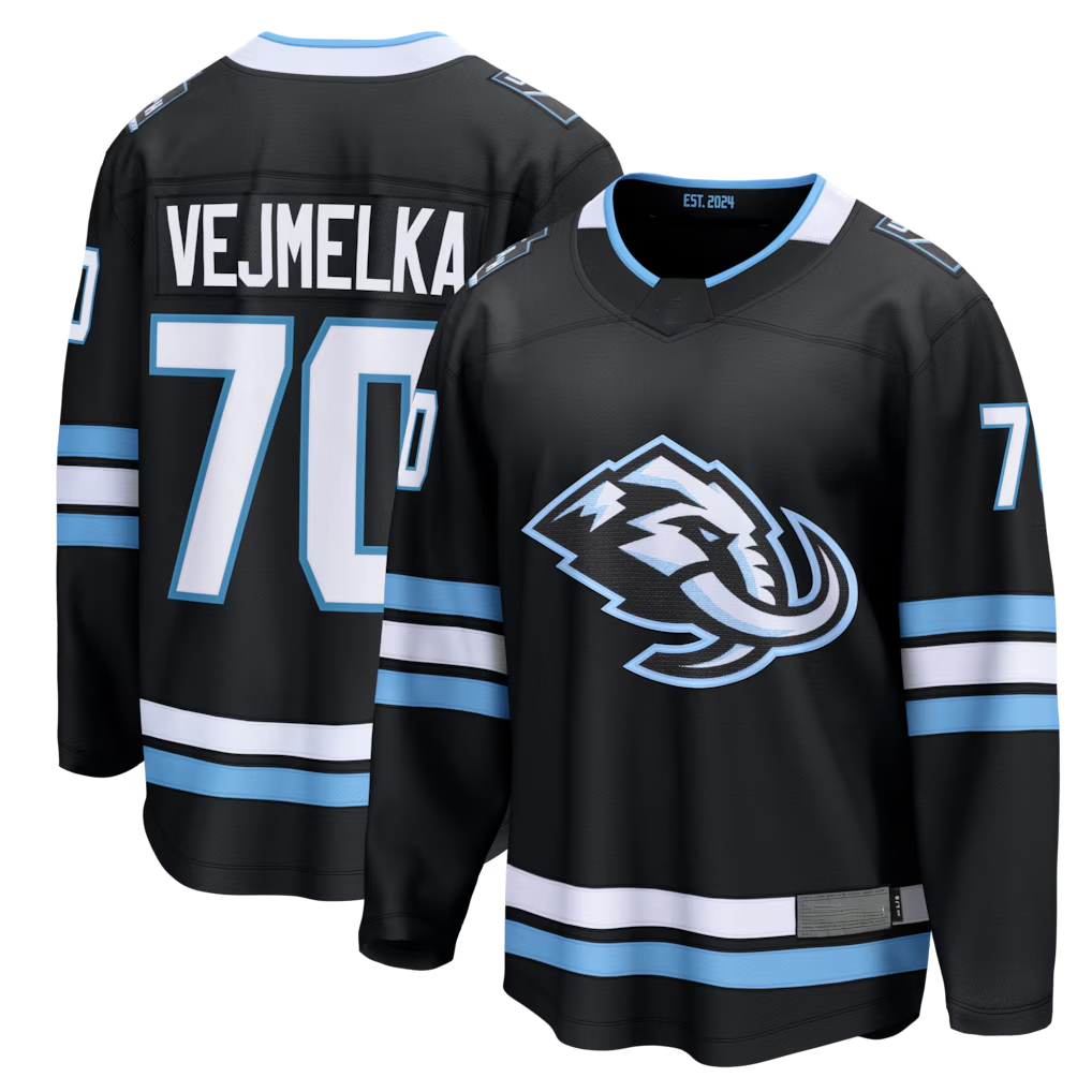 Jdoa U.Mammoth #70 Karel Vejmelka Black Home Breakaway Jerseys