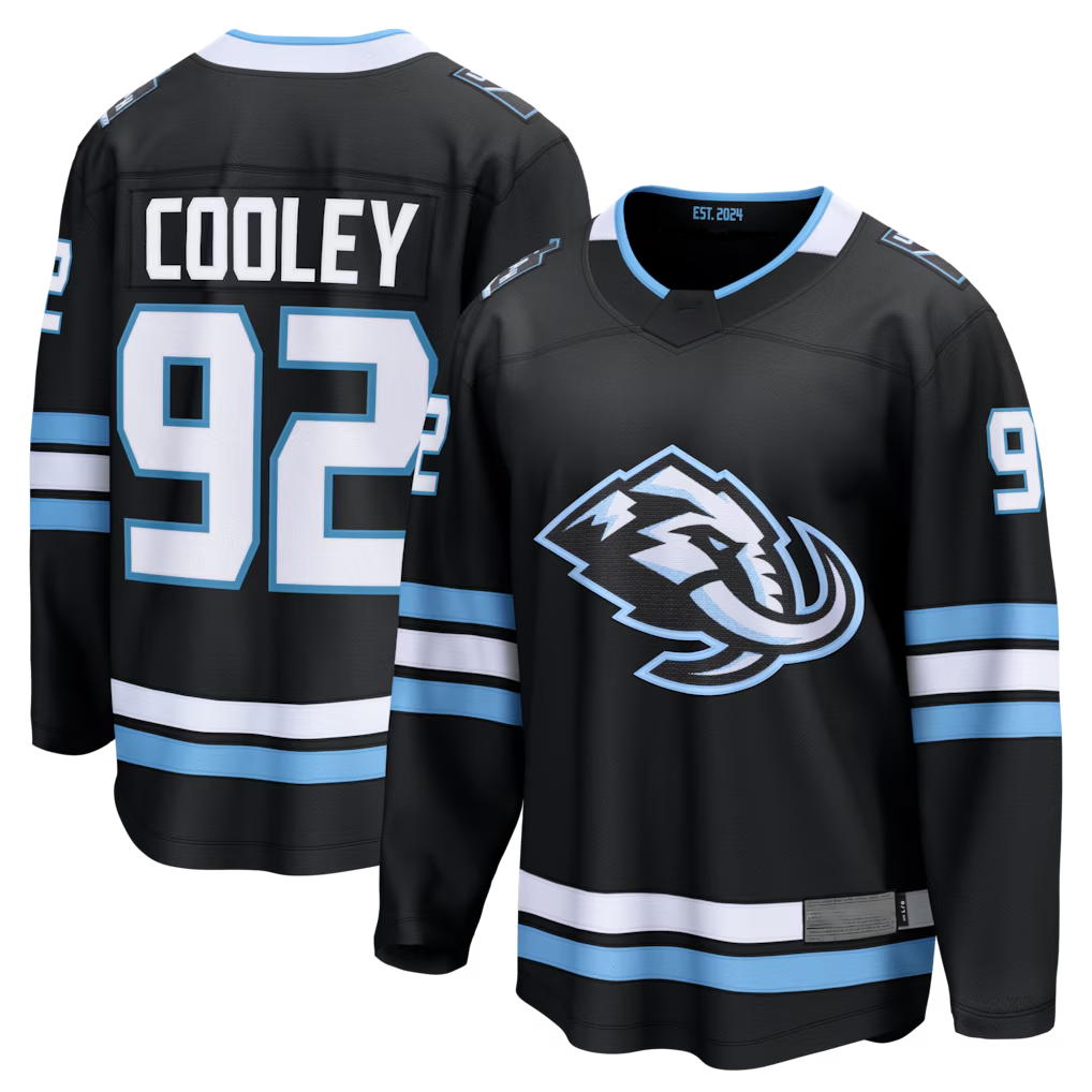Jdoa U.Mammoth #92 Logan Cooley Black Home Breakaway Jerseys